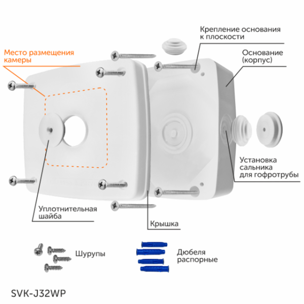 SVK-J32WP монтажная коробка белая