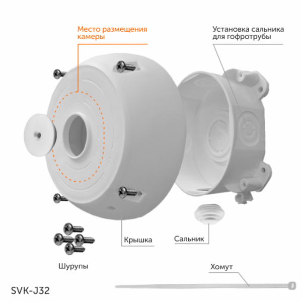SVK-J32 монтажная коробка белая